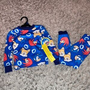 Sonic the Hedgehog Blue Pajama Set 2 piece super soft! Size 4 kids